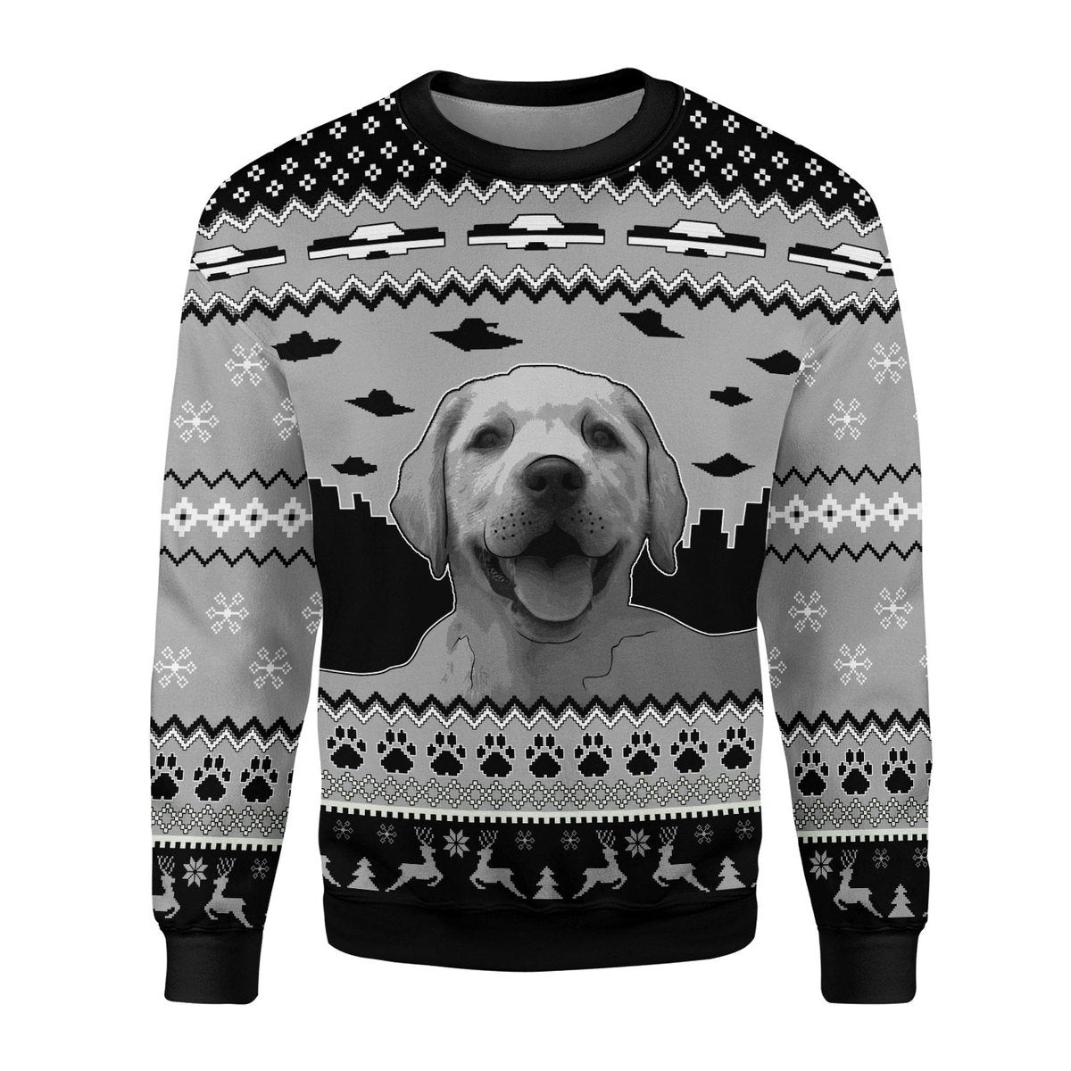 YMskins Unisex Sweatshirt UFO Happy Dog 3D Apparel