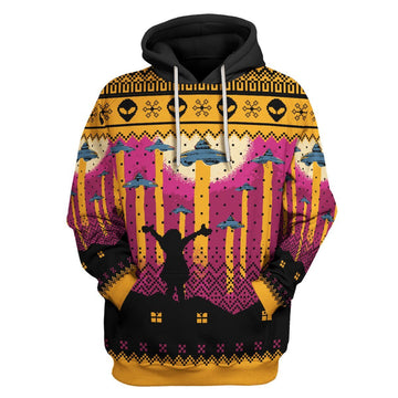 YMskins Tops Pullover Sweatshirt Aliens Take Me Away UFO 3D Apparel