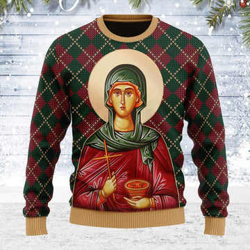 Merry Christmas YMskins Unisex Ugly Christmas Sweater St. Paraskeve 3D Apparel