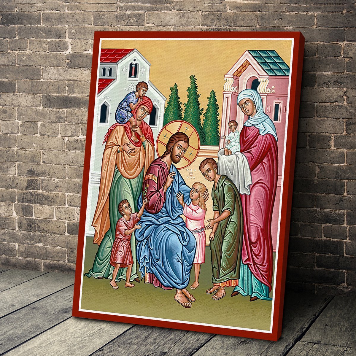 YMskins Canvas Jesus Christ and The Children