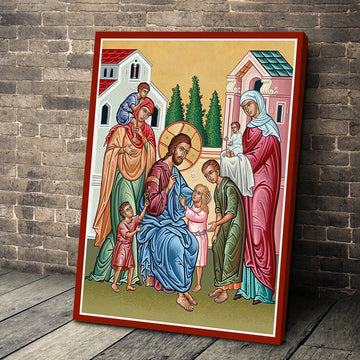 YMskins Canvas Jesus Christ and The Children