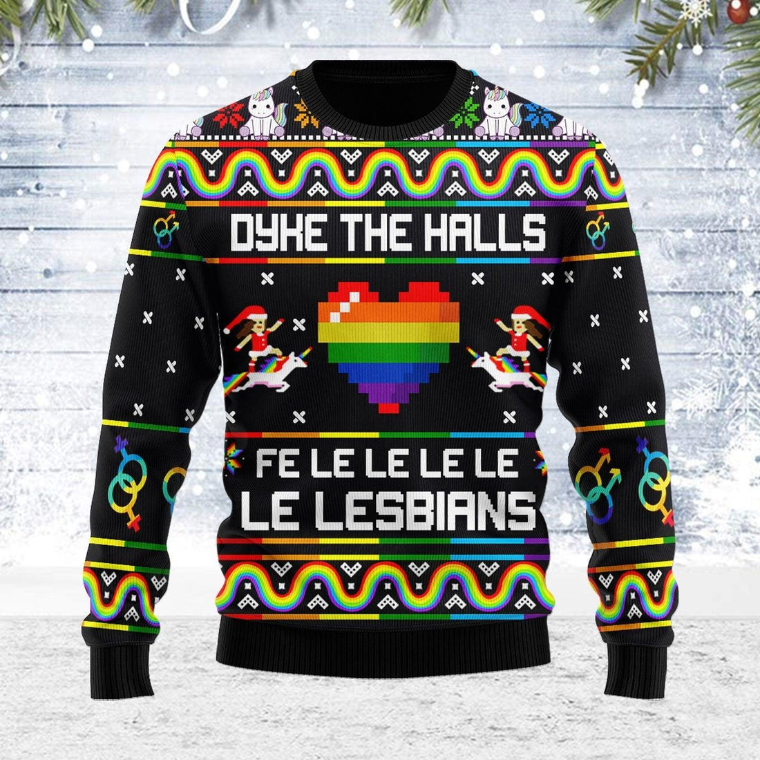 Dyke The Halls Ugly Christmas Sweater - OodieGang