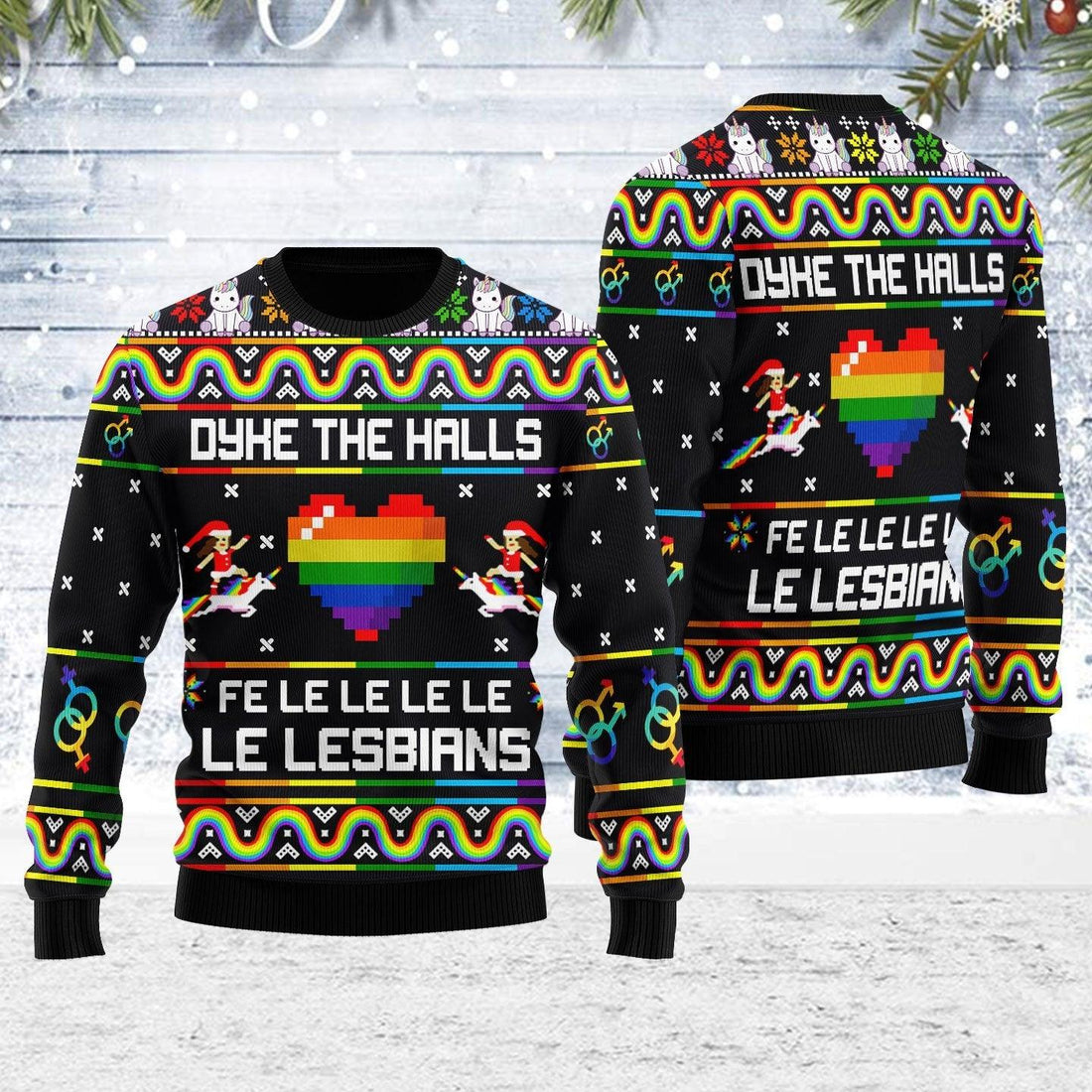 Dyke The Halls Ugly Christmas Sweater - OodieGang