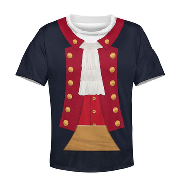 John Paul Jones Revolutionary War Uniform Kid Kid T-Shirt / Toddler 2T Qm1410