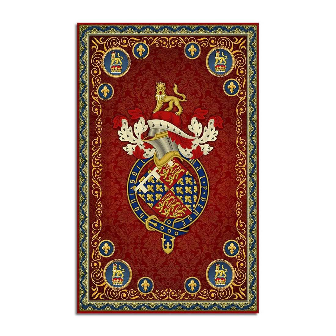 Edward the Black Prince Coat of Arms Rug - DucG