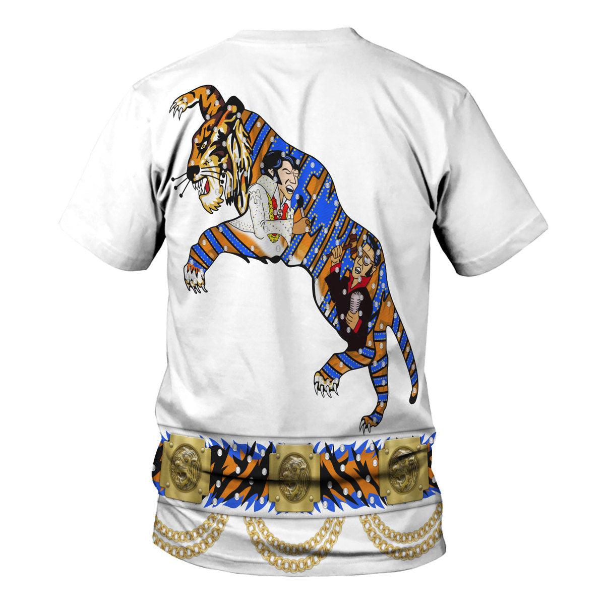 Elvis Presley Tiger Costume Hoodie Sweatshirt T-Shirt Sweatpants - Gearhomie.com
