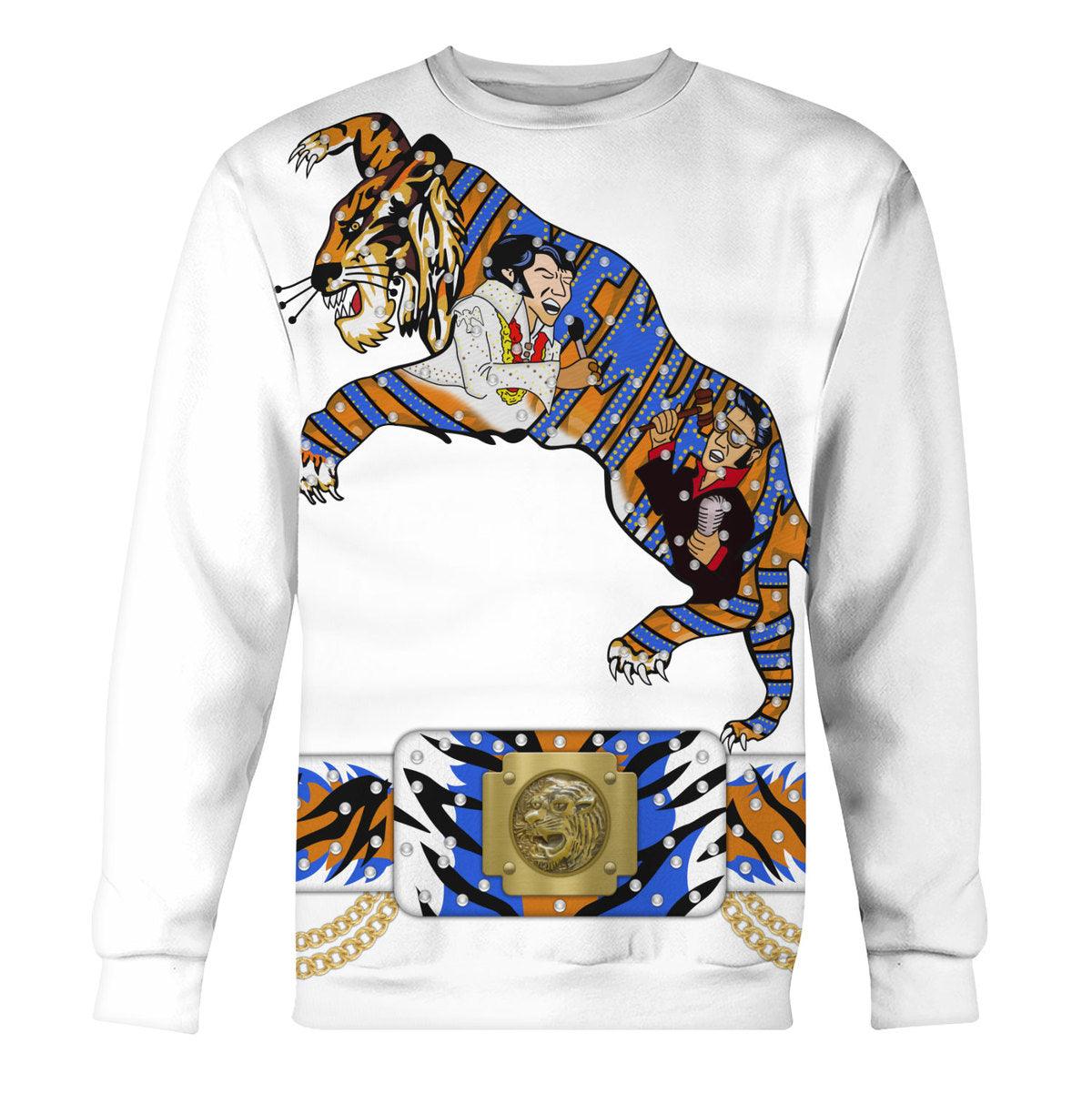 Elvis Presley Tiger Costume Hoodie Sweatshirt T-Shirt Sweatpants - Gearhomie.com