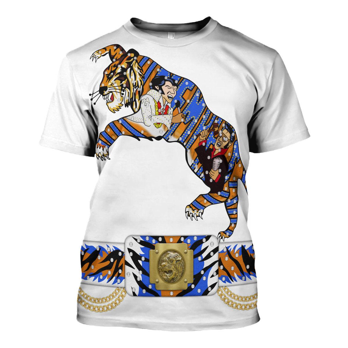 Elvis Presley Tiger Costume Hoodie Sweatshirt T-Shirt Sweatpants - Gearhomie.com