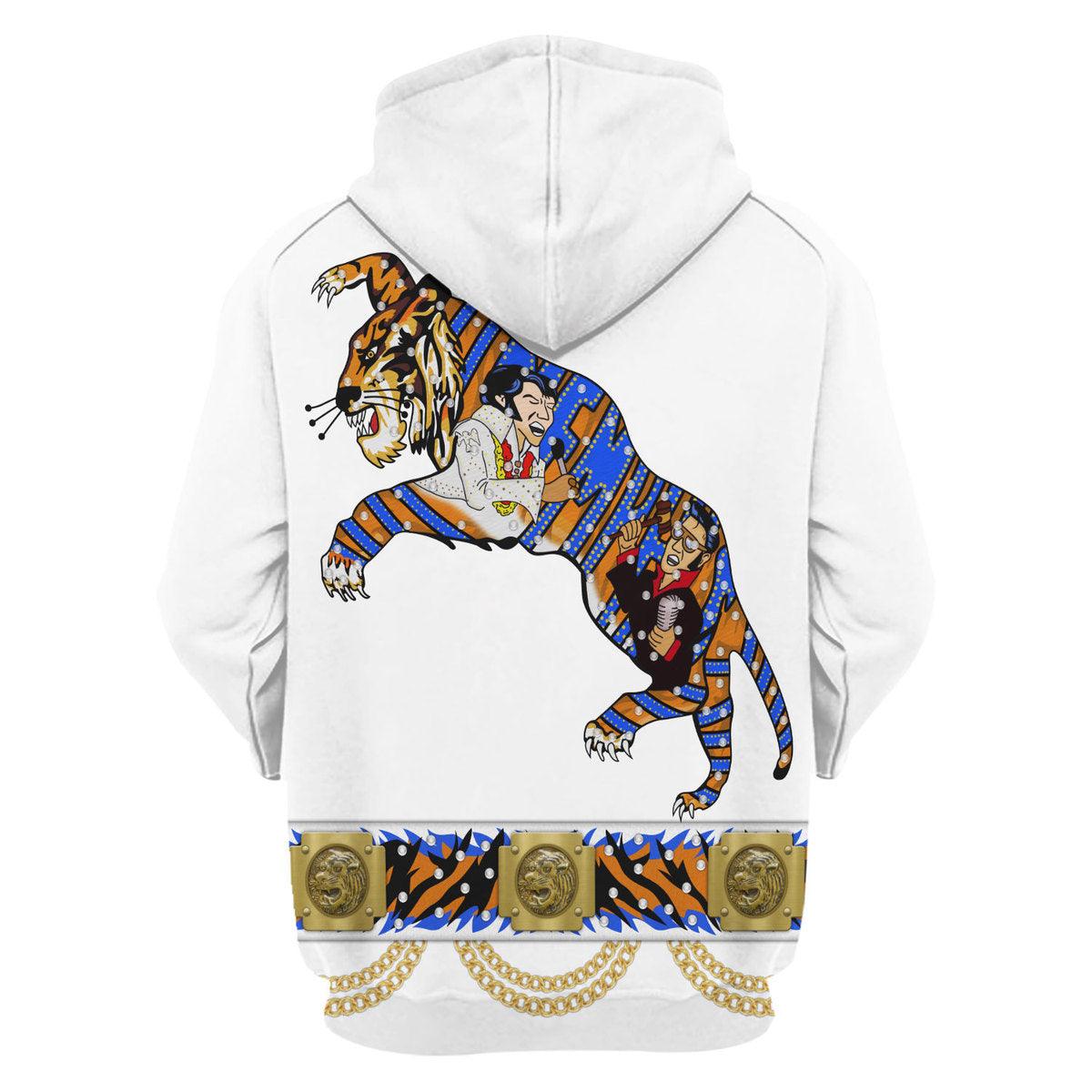Elvis Presley Tiger Costume Hoodie Sweatshirt T-Shirt Sweatpants - Gearhomie.com