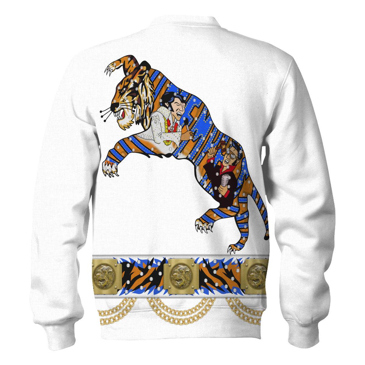 Elvis Presley Tiger Costume Hoodie Sweatshirt T-Shirt Sweatpants - Gearhomie.com