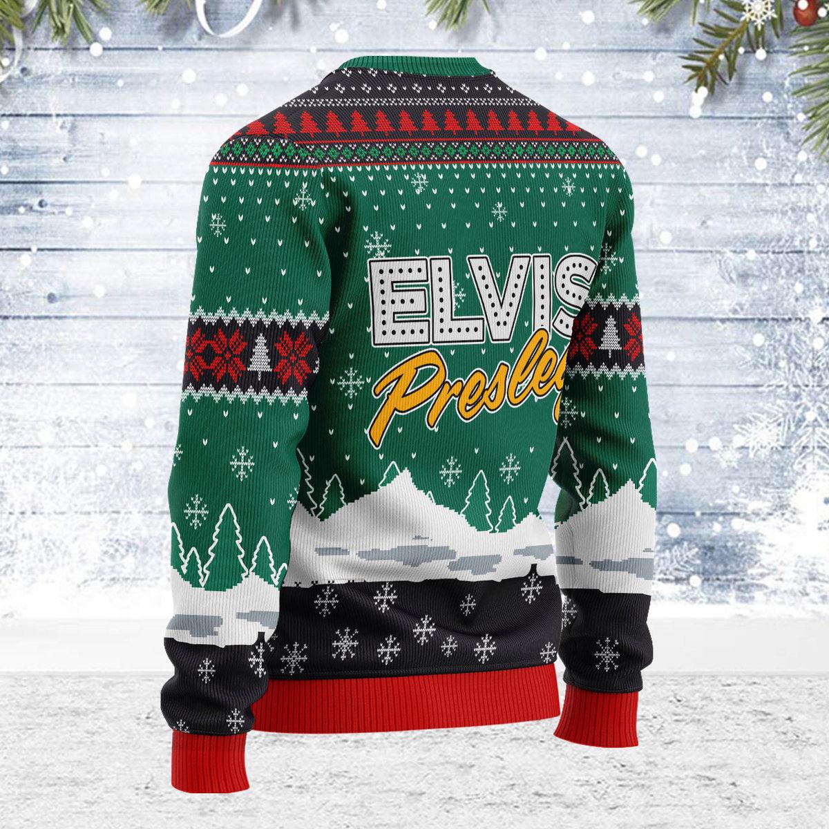 Elvis With Grandma Christmas Ugly Sweater - Gearhomie.com