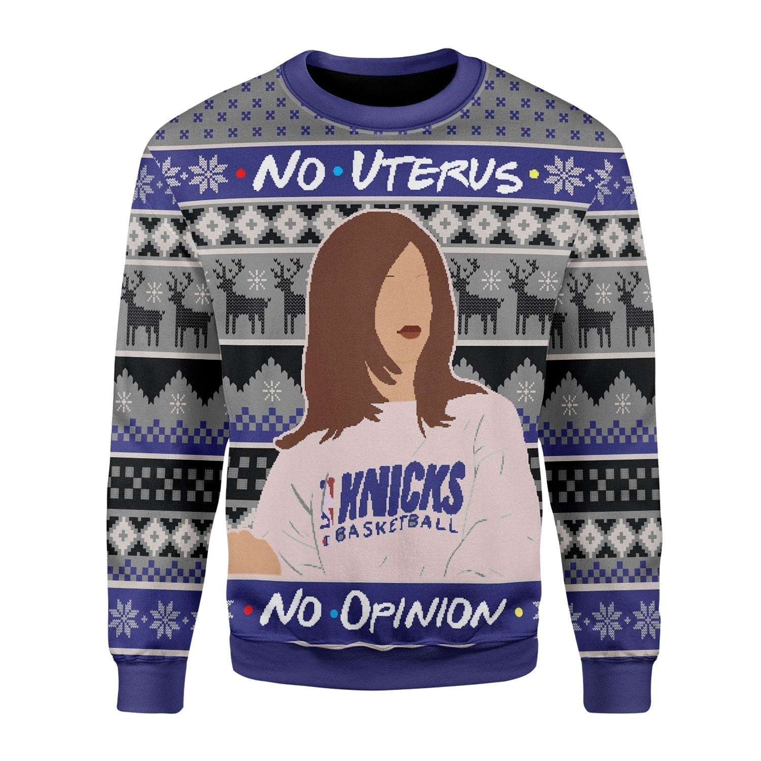 YMskins Christmas Sweater No Uterus No Opinion 3D Apparel