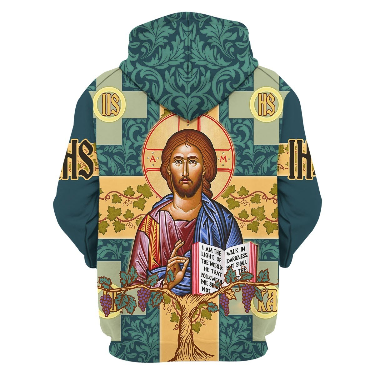 YMskins Tops Pullover Sweatshirt Jesus Greek Orthodoxy 3D Apparel