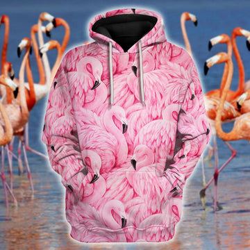 Flamingo Animal Cosplay T-shirt Hoodie Sweatpants Apparel - DucG
