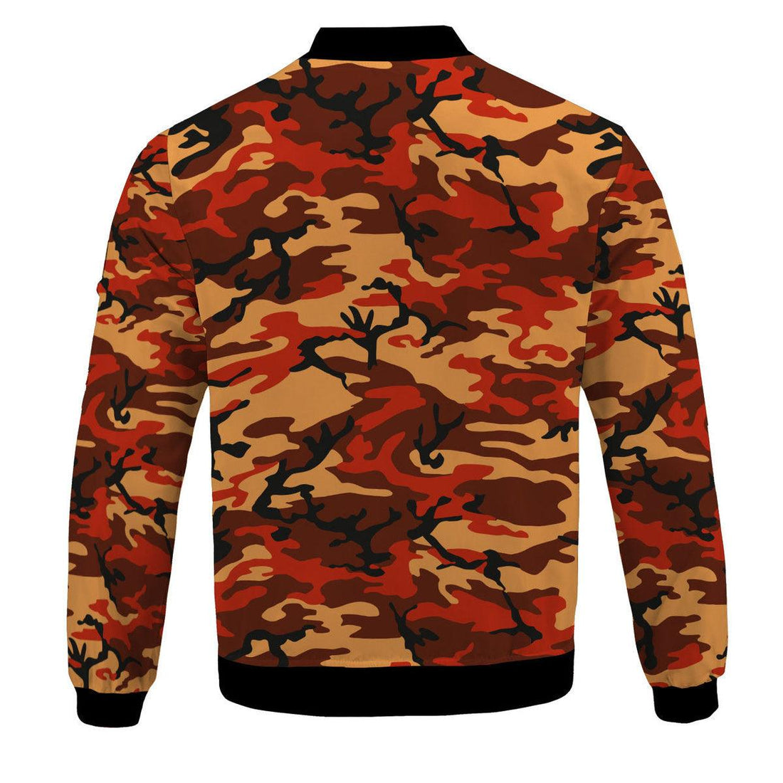 Flecktarn Red Brown German World War II Camouflage Patterns Bomber Jacket - OodieGang