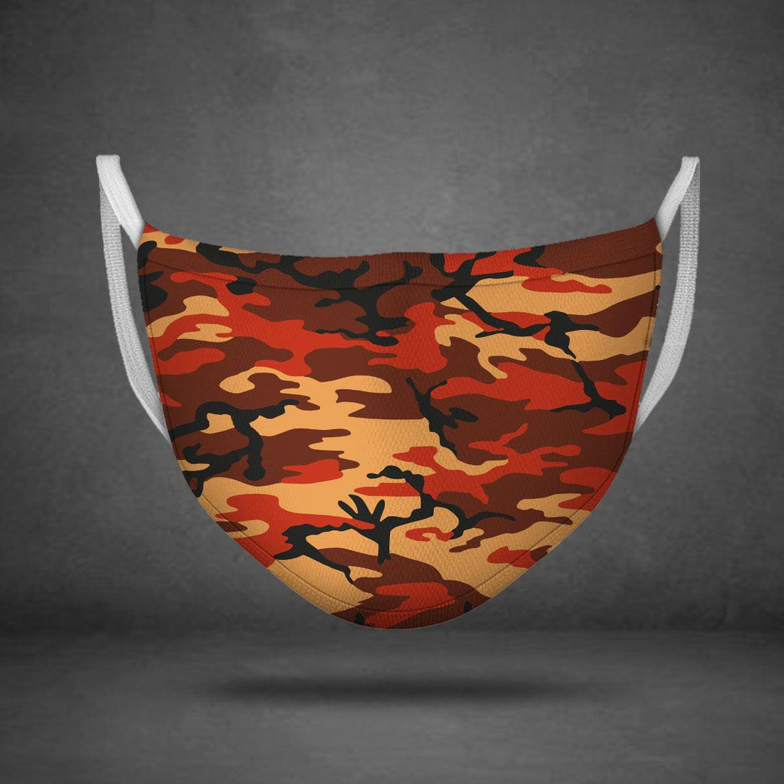 Flecktarn Red Brown German WWII Camo Patterns Face Mask - OodieGang