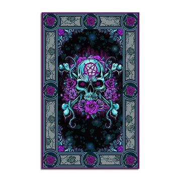 Flower Skull Rug - DucG