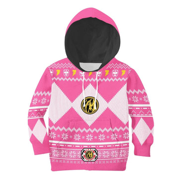 YMskinss 3D Kid Hoodie Pink Power Rangers