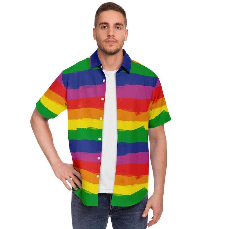 Gay Pride Hawaiian Shirt - DucG