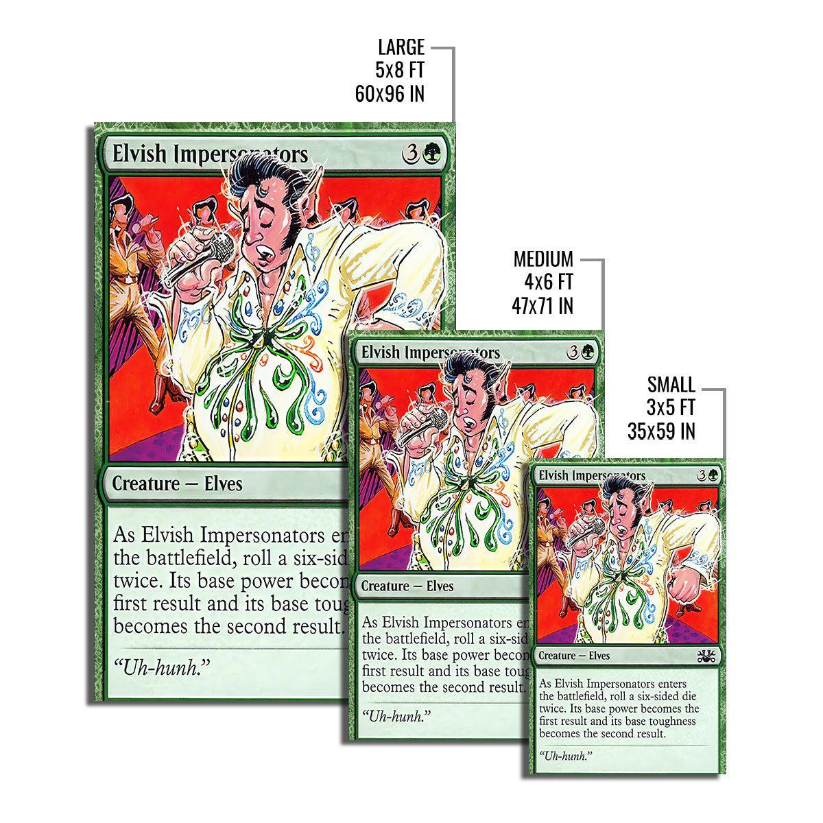Gearhmie Elvis Presley Elvish Impersonators The Gathering card Rug Evolution - Gearhomie.com
