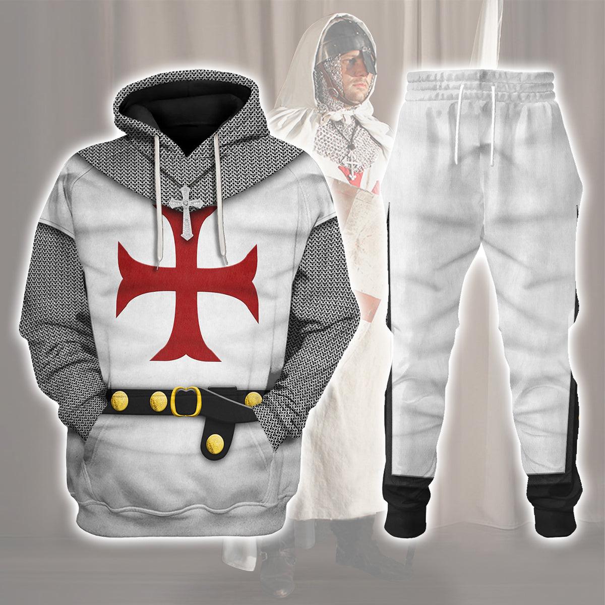 Gearhomie 1147–1149 English Templar Knight Costume Hoodie Sweatshirt T-Shirt Tracksuit - Gearhomie.com
