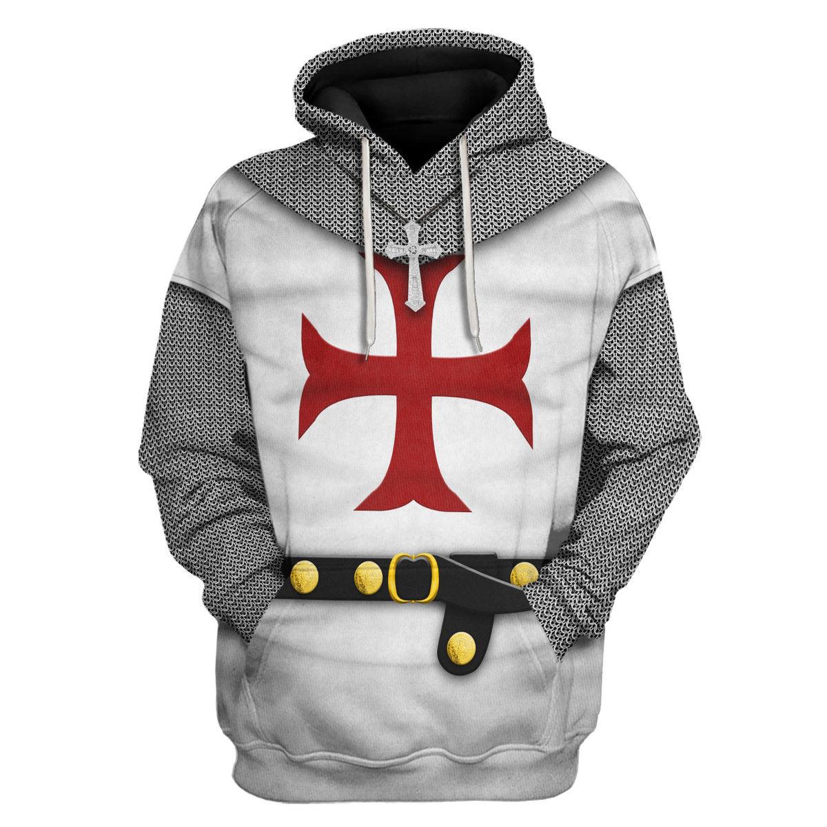 Gearhomie 1147–1149 English Templar Knight Costume Hoodie Sweatshirt T-Shirt Tracksuit - Gearhomie.com