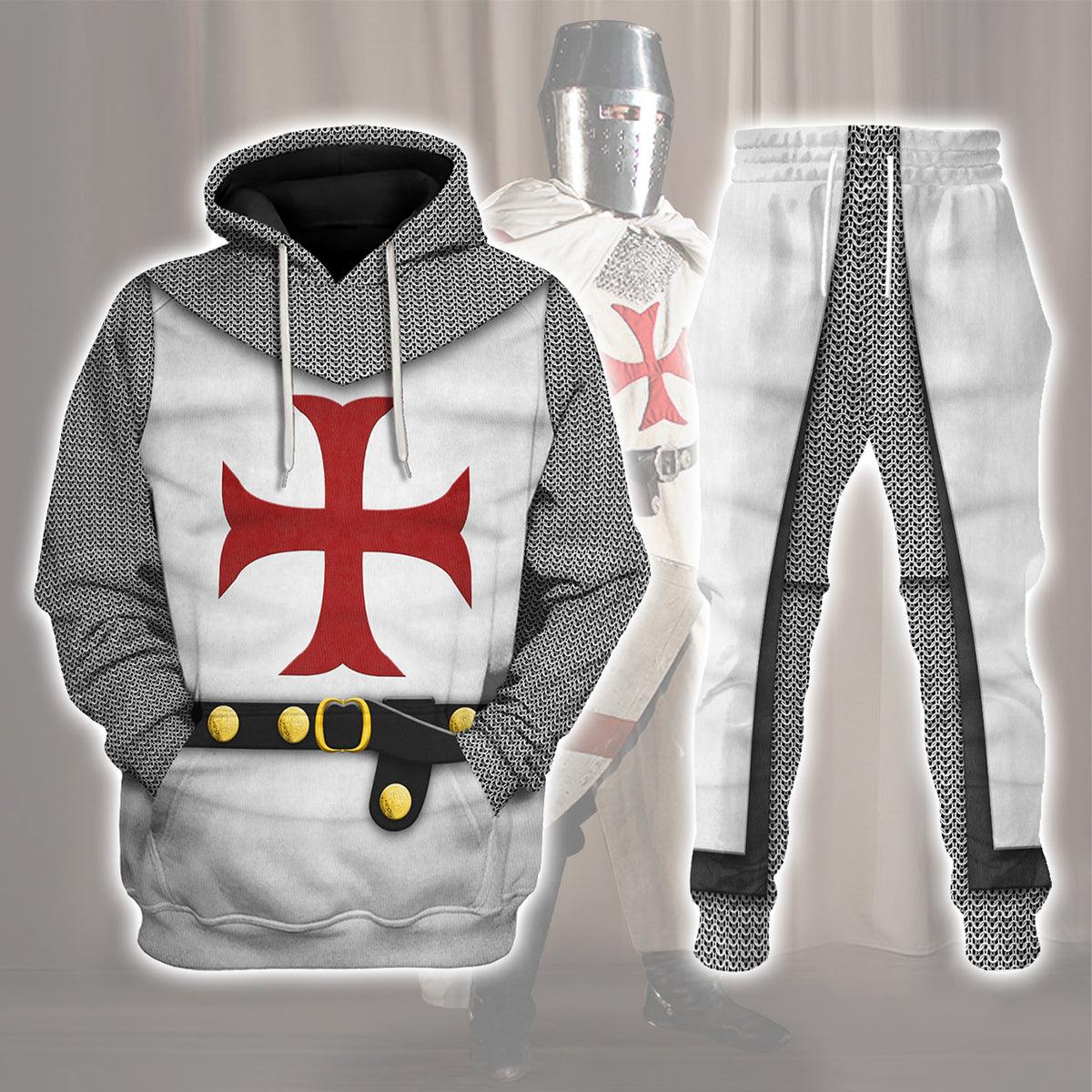Gearhomie 1189-1192 English Templar Knights Costume Hoodie Sweatshirt T-Shirt Tracksuit - Gearhomie.com