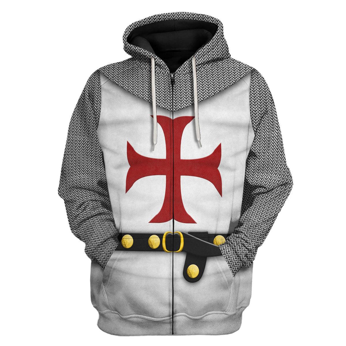 Gearhomie 1189-1192 English Templar Knights Costume Hoodie Sweatshirt T-Shirt Tracksuit - Gearhomie.com