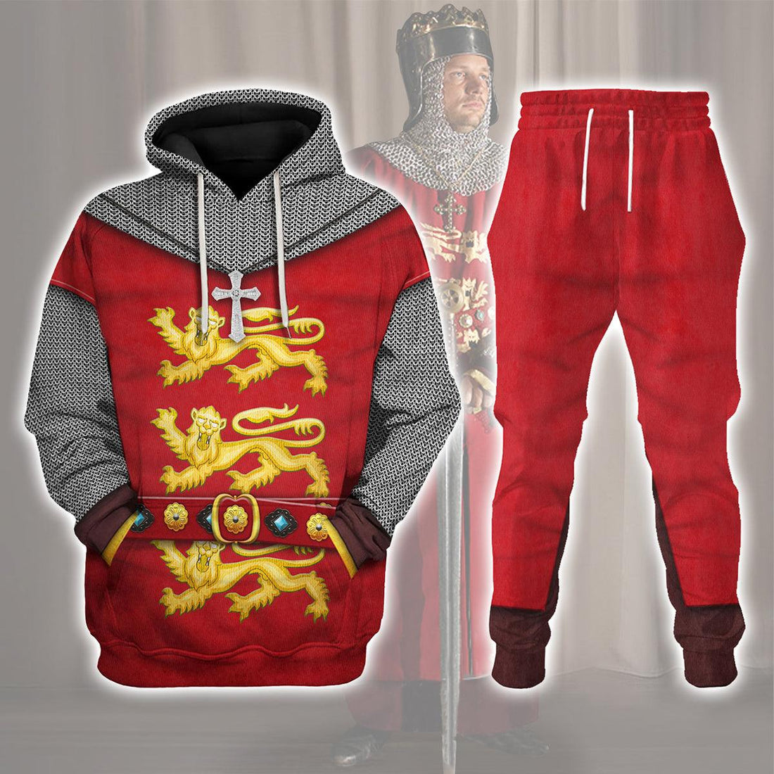 Gearhomie 1189–1192 Crusader King Knights Costume Hoodie Sweatshirt T-Shirt Tracksuit - Gearhomie.com