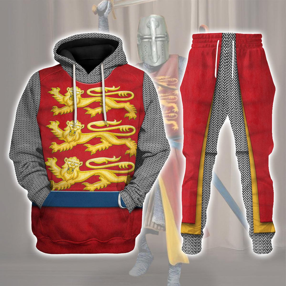 Gearhomie 12th Century English Knights Costume Hoodie Sweatshirt T-Shirt Tracksuit - Gearhomie.com
