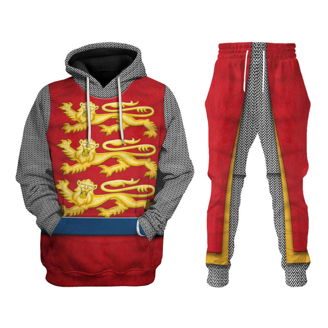 Gearhomie 12th Century English Knights Costume Hoodie Sweatshirt T-Shirt Tracksuit - Gearhomie.com