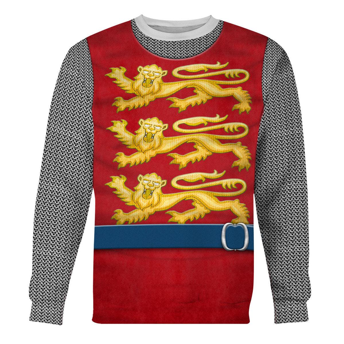 Gearhomie 12th Century English Knights Costume Hoodie Sweatshirt T-Shirt Tracksuit - Gearhomie.com