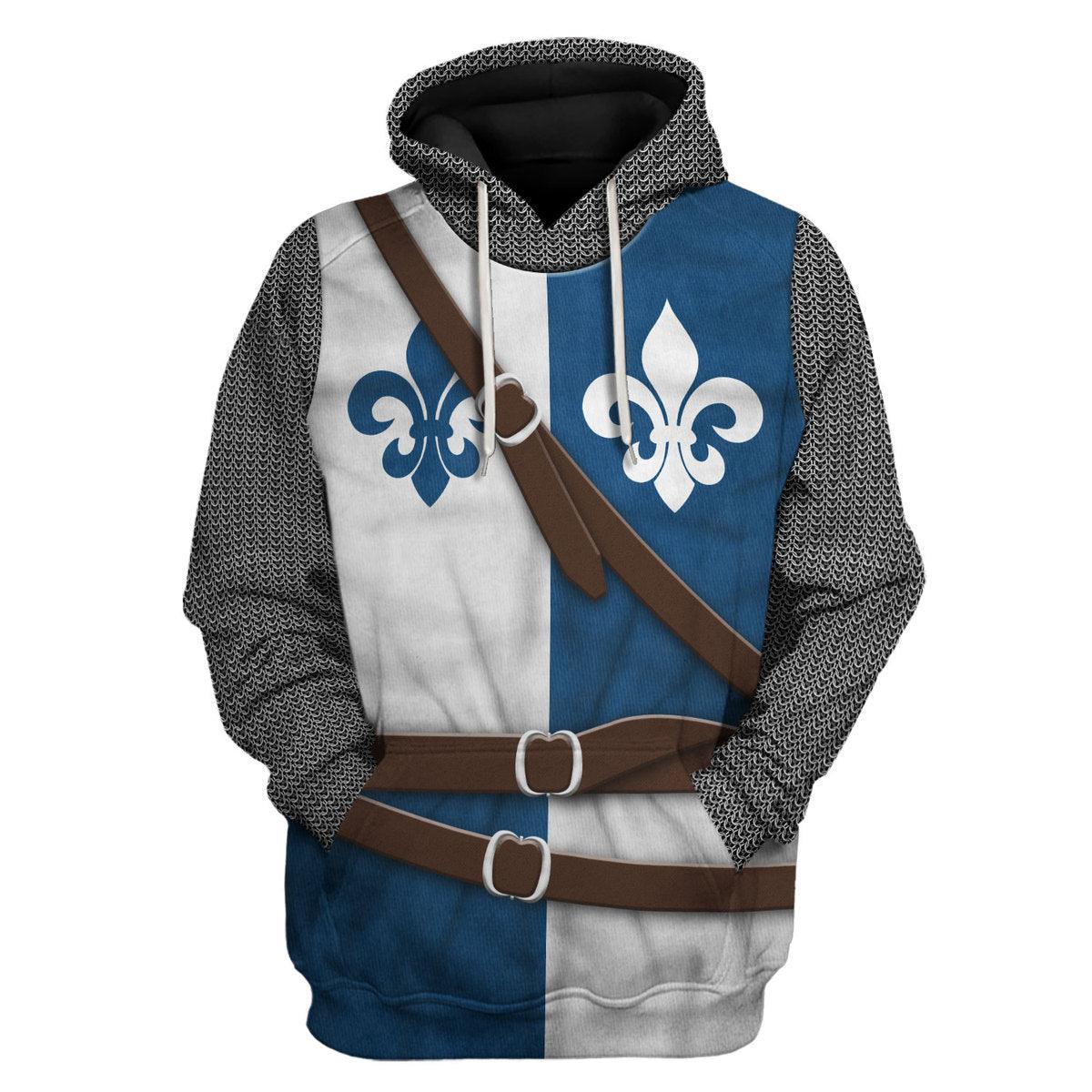 Gearhomie 12th Century French Knight Costume Hoodie Sweatshirt T-Shirt Tracksuit - Gearhomie.com