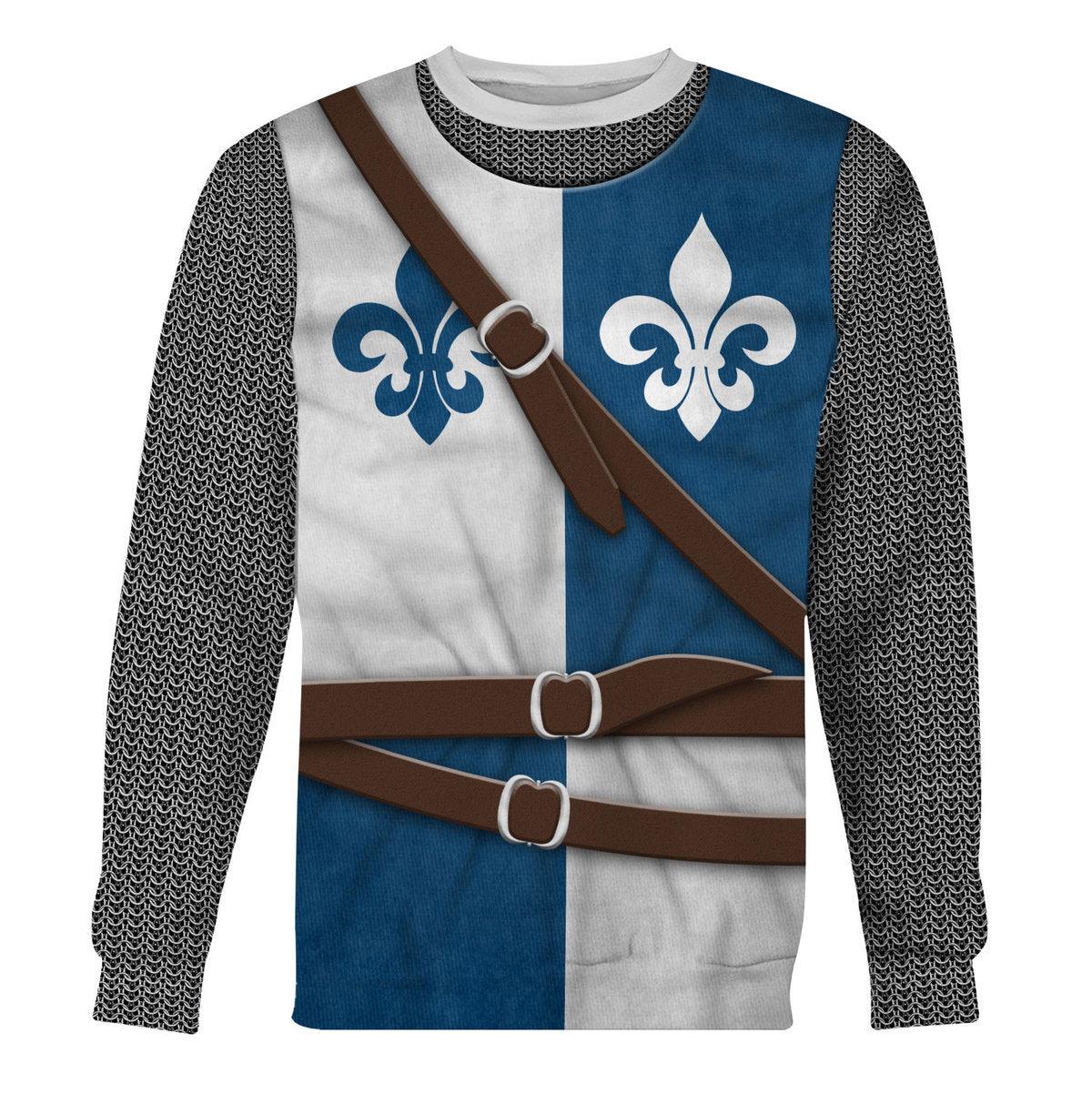 Gearhomie 12th Century French Knight Costume Hoodie Sweatshirt T-Shirt Tracksuit - Gearhomie.com