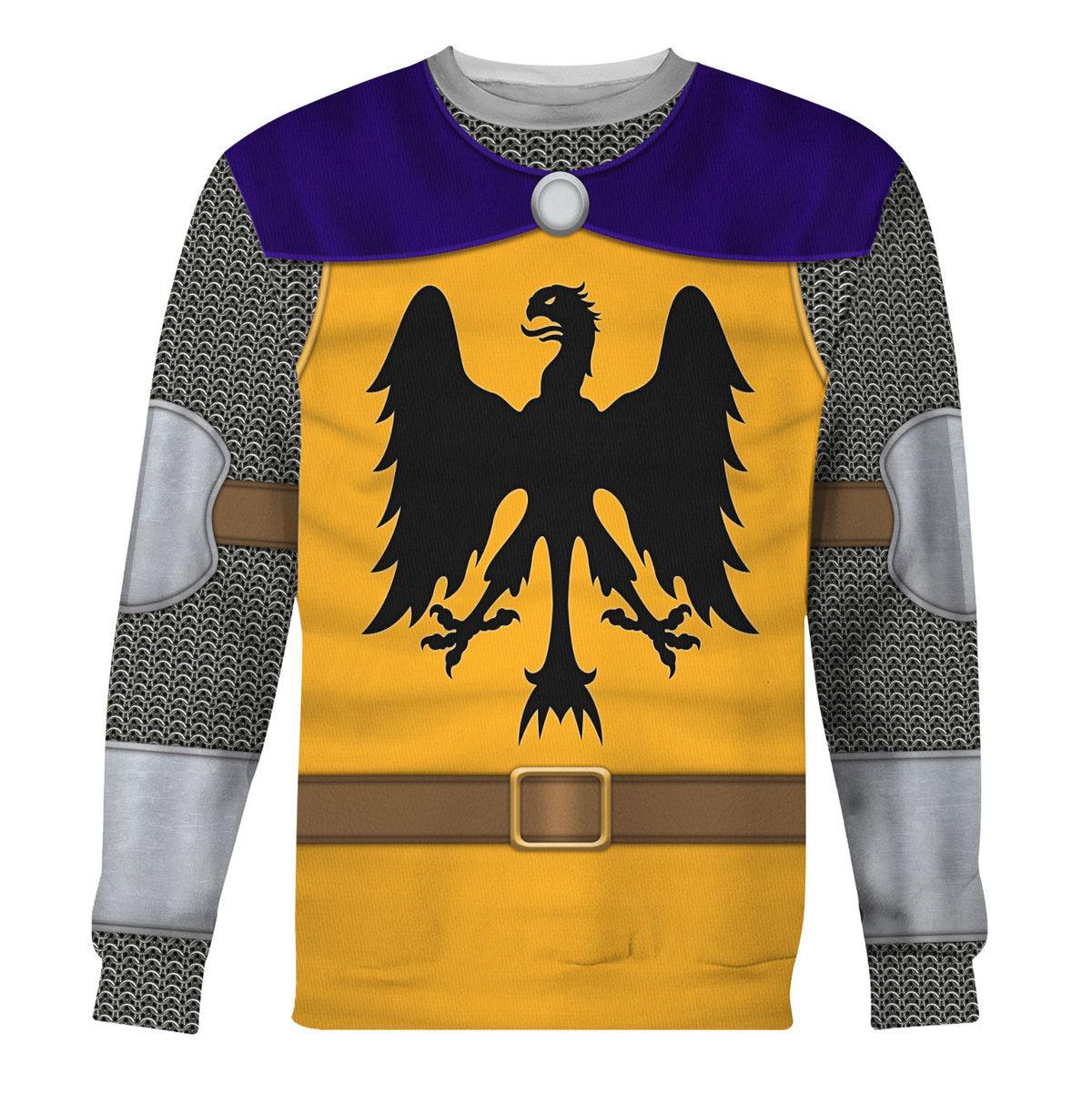 Gearhomie 12th Century Holy Roman Empire Knight Costume Hoodie Sweatshirt T-Shirt Tracksuit - Gearhomie.com