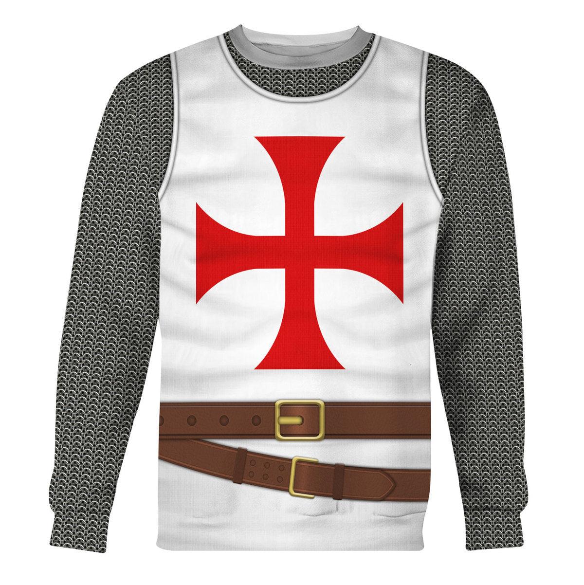 Gearhomie 12th Century Knights Templar Costume Hoodie Sweatshirt T-Shirt Tracksuit - Gearhomie.com