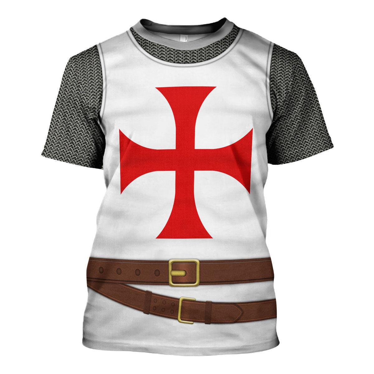 Gearhomie 12th Century Knights Templar Costume Hoodie Sweatshirt T-Shirt Tracksuit - Gearhomie.com