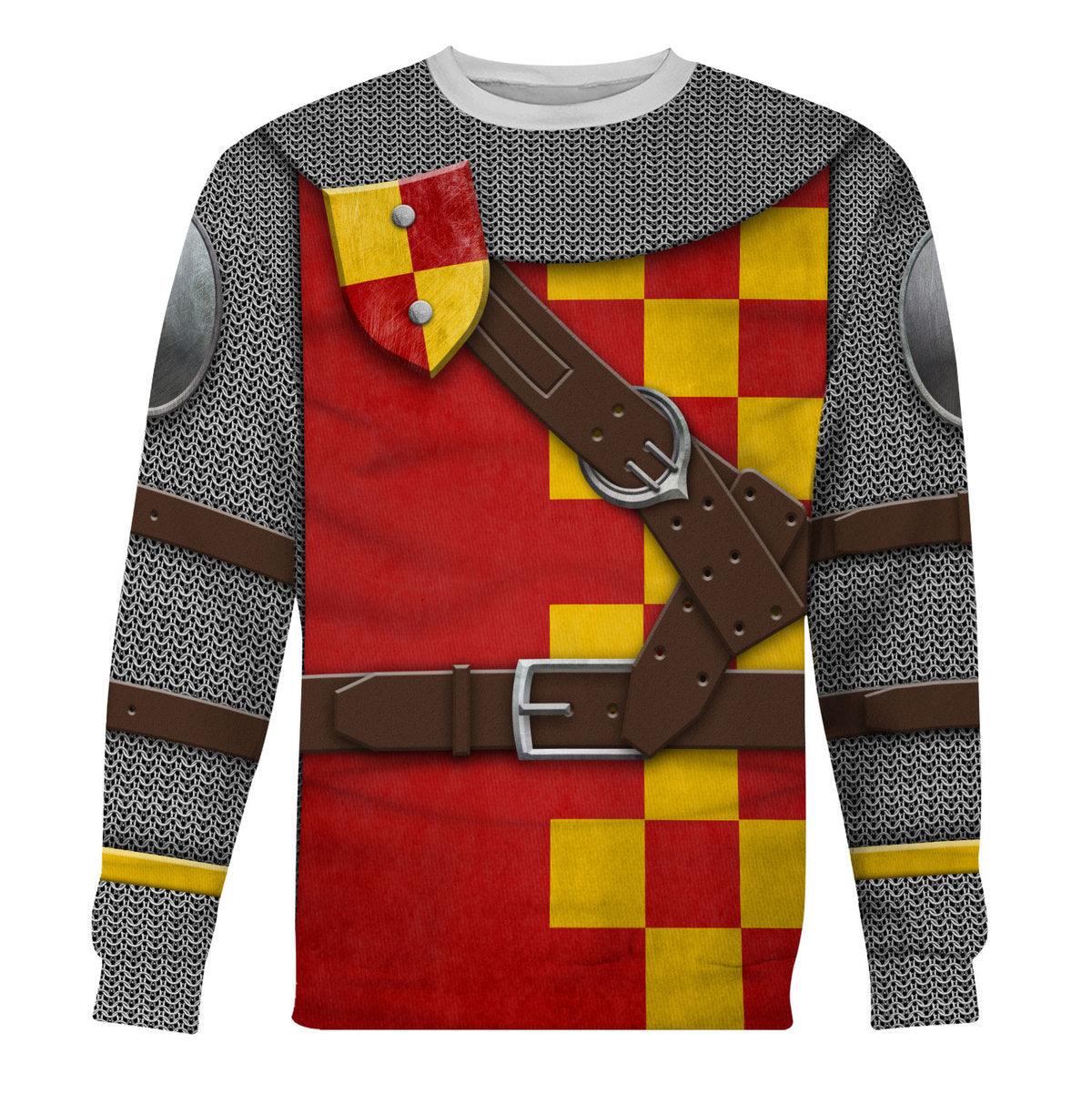 Gearhomie 13th Century English Knight Costume Hoodie Sweatshirt T-Shirt Tracksuit - Gearhomie.com