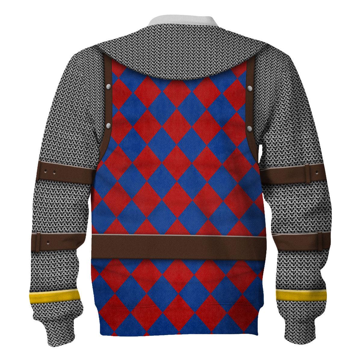 Gearhomie 13th Century French Knight Costume Hoodie Sweatshirt T-Shirt Tracksuit - Gearhomie.com