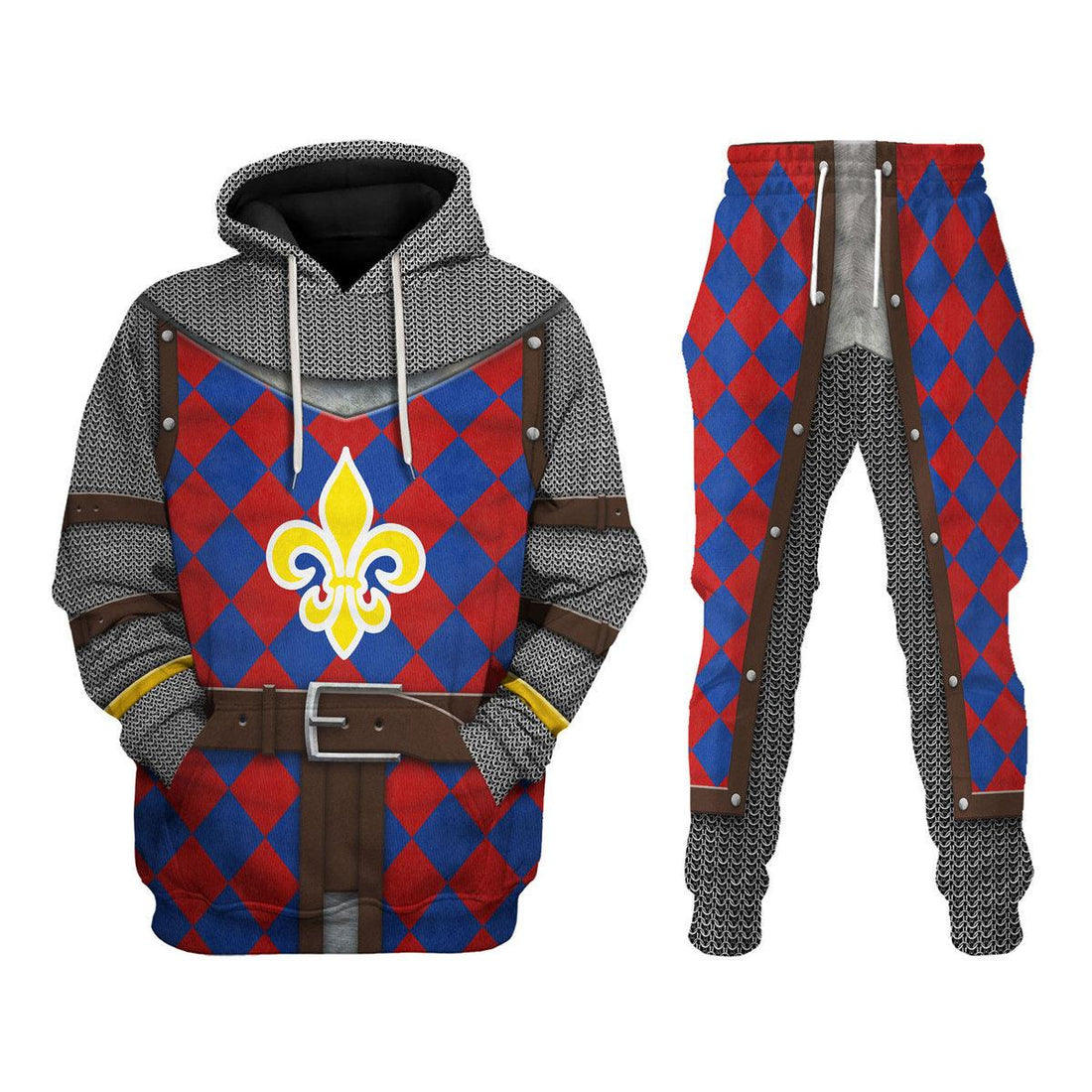 Gearhomie 13th Century French Knight Costume Hoodie Sweatshirt T-Shirt Tracksuit - Gearhomie.com