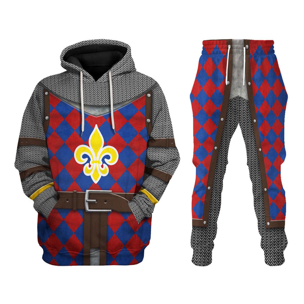 Gearhomie 13th Century French Knight Costume Hoodie Sweatshirt T-Shirt Tracksuit - Gearhomie.com
