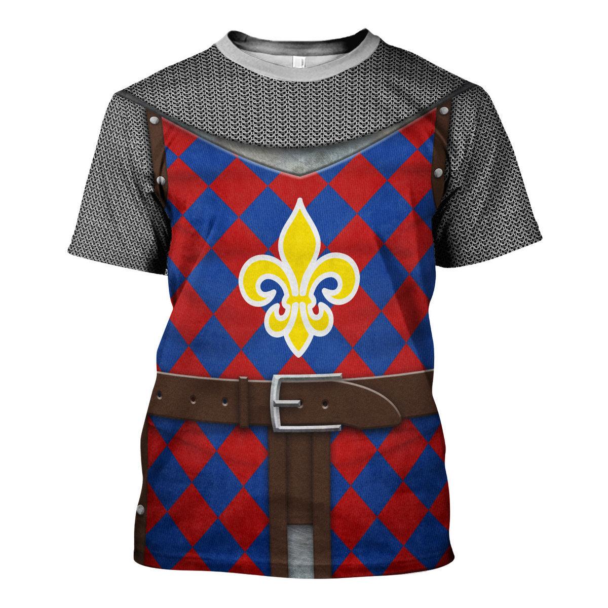 Gearhomie 13th Century French Knight Costume Hoodie Sweatshirt T-Shirt Tracksuit - Gearhomie.com