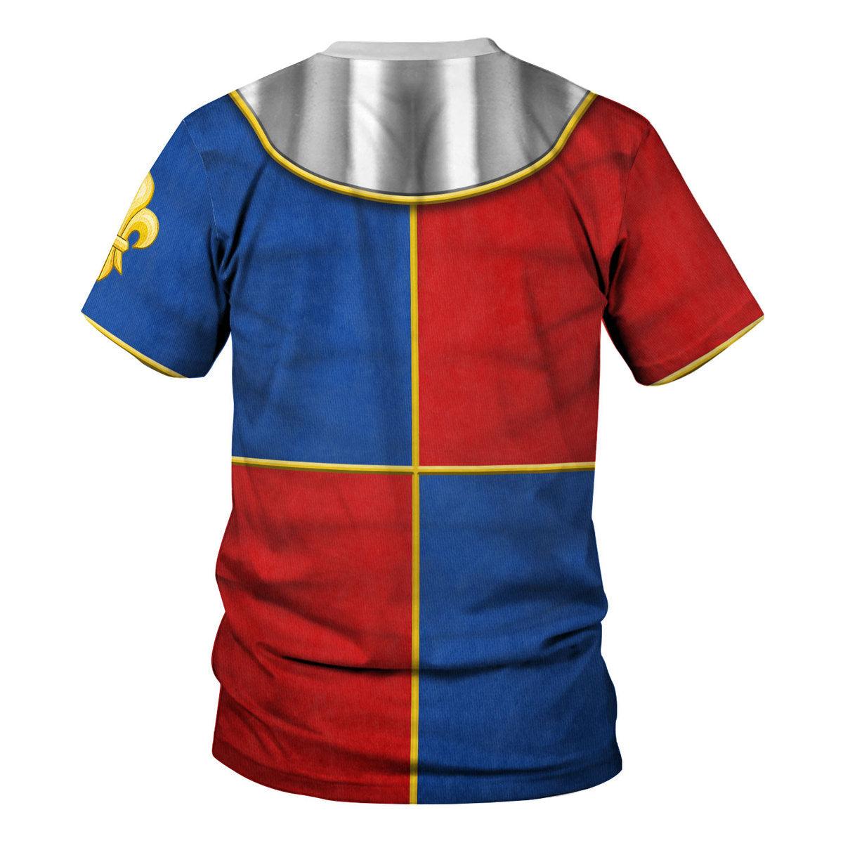 Gearhomie 1415 Agincourt Charles I d'Albret Knight Costume Hoodie Sweatshirt T-Shirt Tracksuit - Gearhomie.com