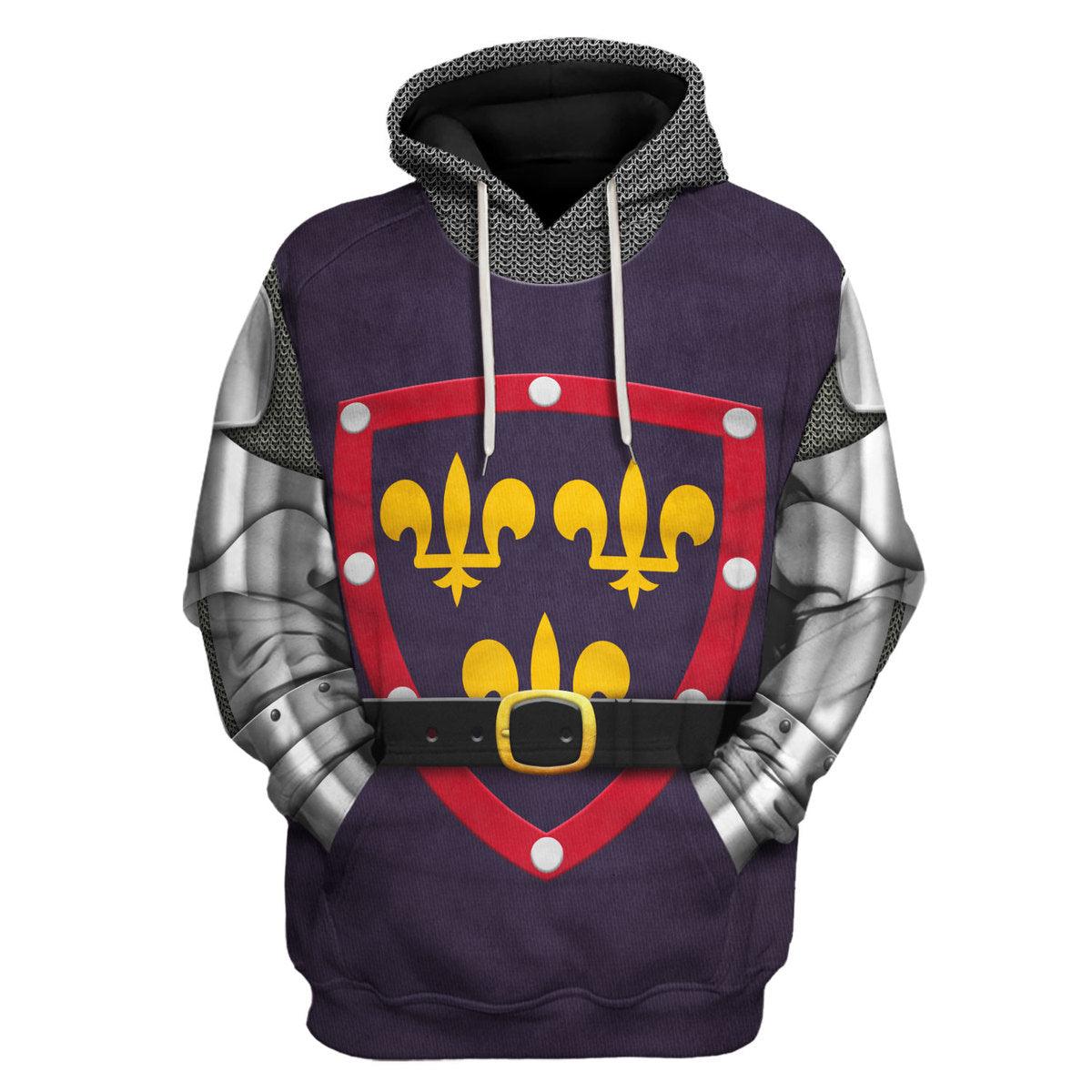 Gearhomie 1415 Agincourt Knight Duke of Alencon Knight Costume Hoodie Sweatshirt T-Shirt Tracksuit - Gearhomie.com