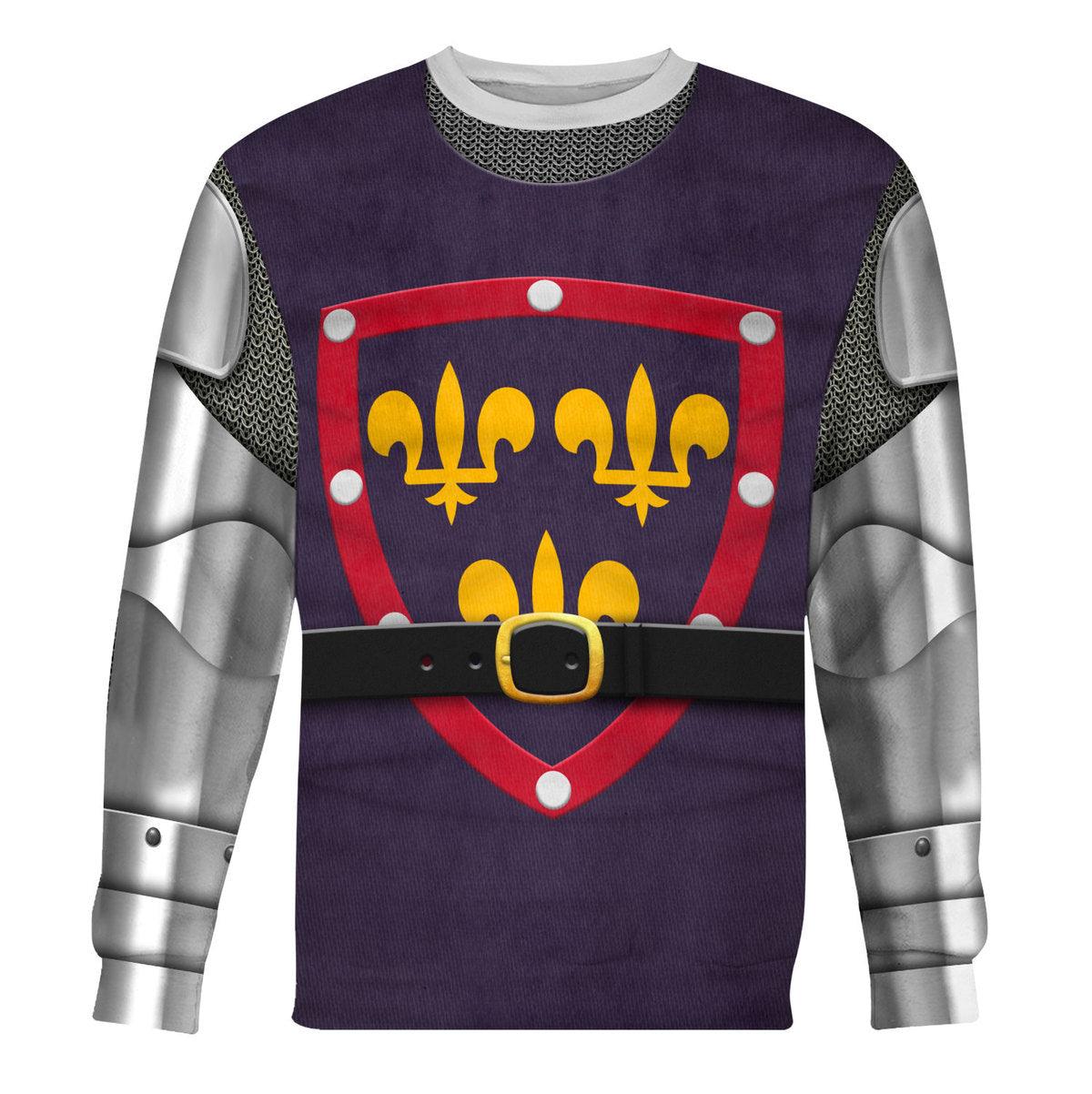 Gearhomie 1415 Agincourt Knight Duke of Alencon Knight Costume Hoodie Sweatshirt T-Shirt Tracksuit - Gearhomie.com