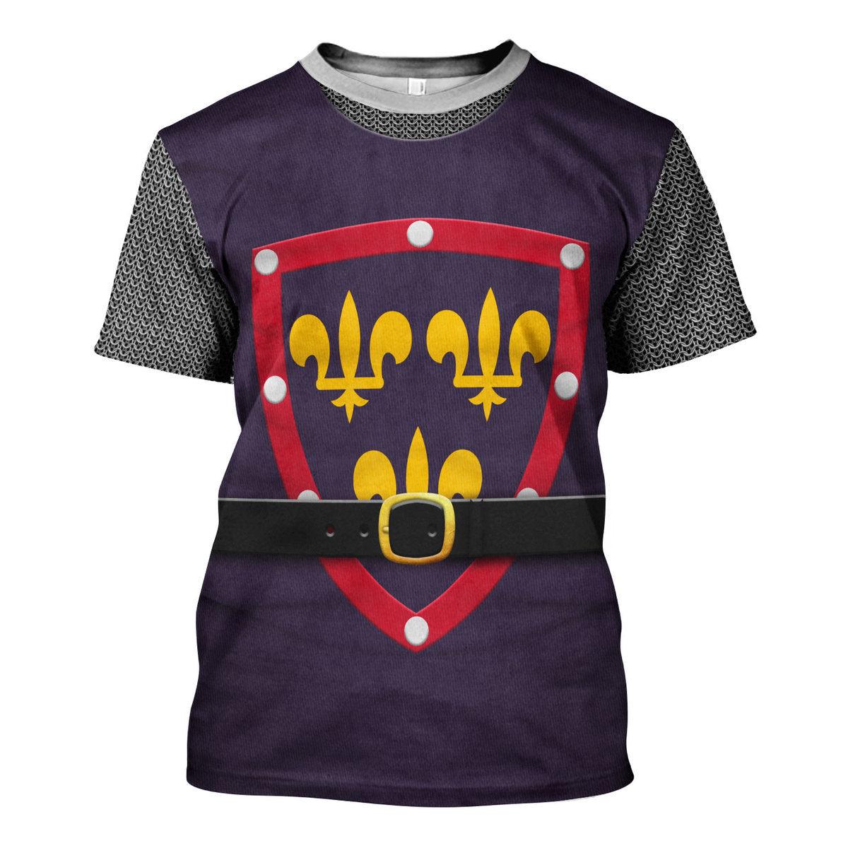 Gearhomie 1415 Agincourt Knight Duke of Alencon Knight Costume Hoodie Sweatshirt T-Shirt Tracksuit - Gearhomie.com