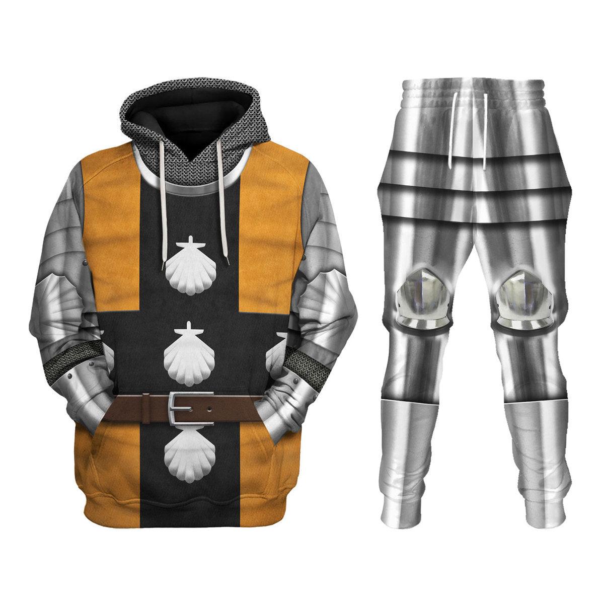 Gearhomie 1415 Agincourt Knight Waleran de Raineval Knight Costume Hoodie Sweatshirt T-Shirt Tracksuit - Gearhomie.com