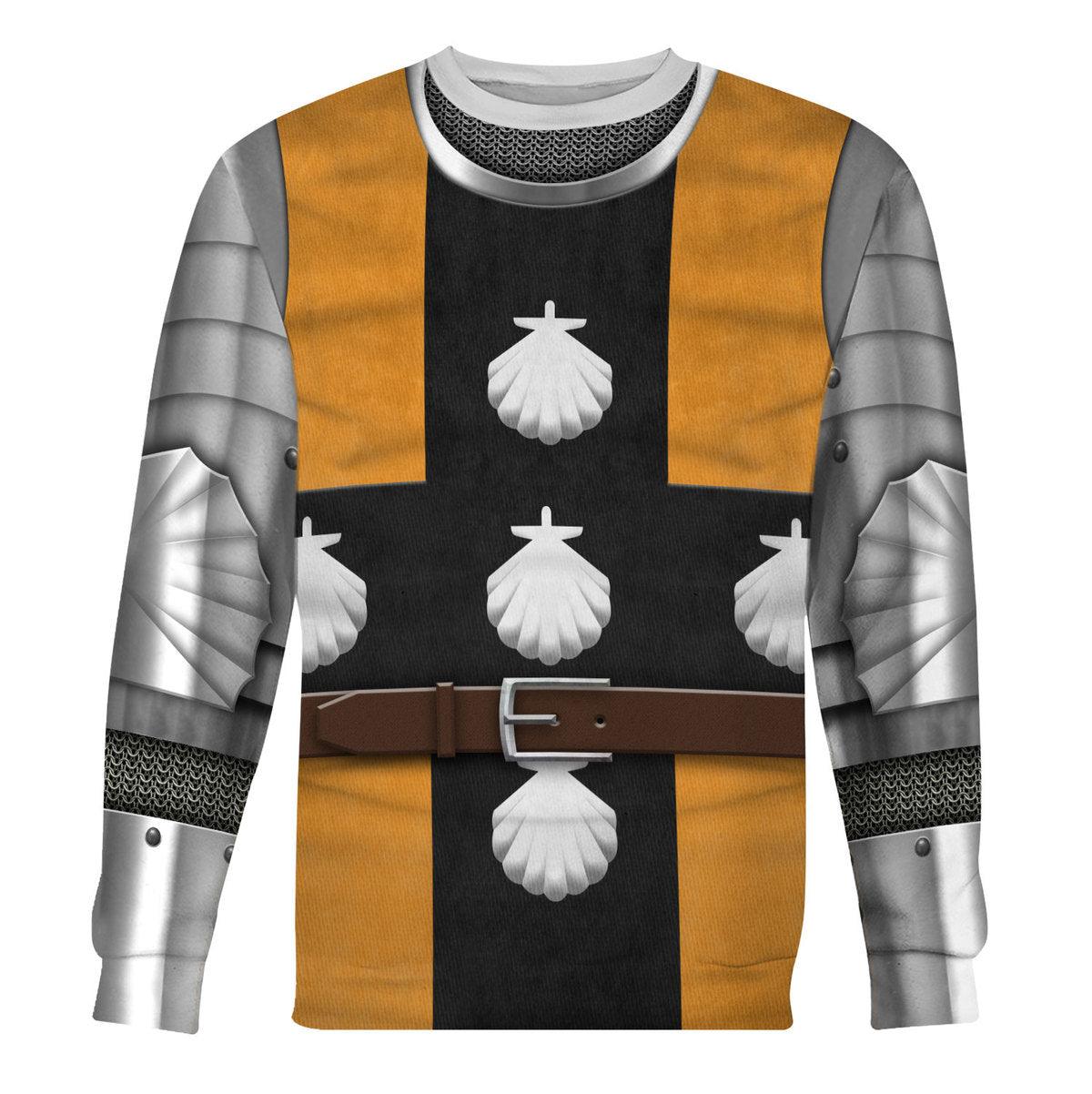 Gearhomie 1415 Agincourt Knight Waleran de Raineval Knight Costume Hoodie Sweatshirt T-Shirt Tracksuit - Gearhomie.com
