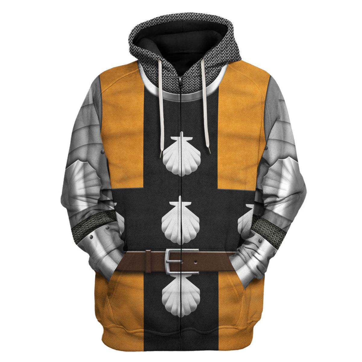Gearhomie 1415 Agincourt Knight Waleran de Raineval Knight Costume Hoodie Sweatshirt T-Shirt Tracksuit - Gearhomie.com