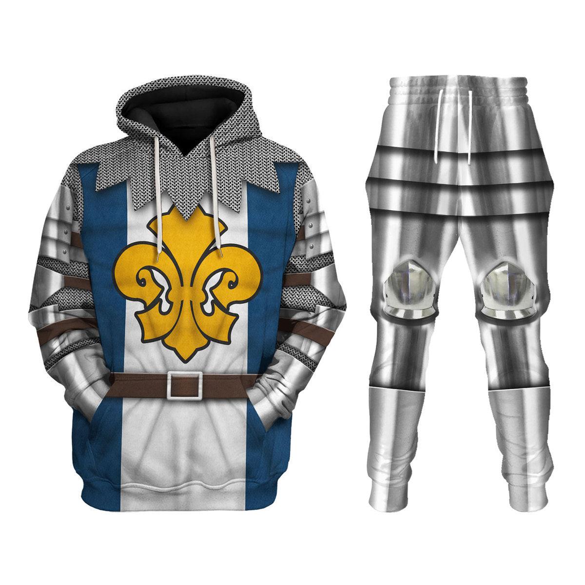Gearhomie 14th Century French Knight Costume Hoodie Sweatshirt T-Shirt Tracksuit - Gearhomie.com